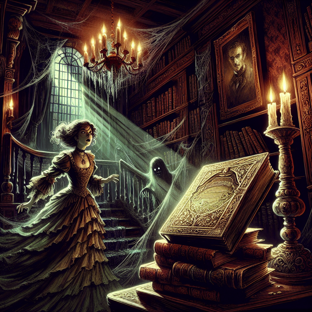 A ghastly scene depicting horror and dread, illustrating the word's chilling connotations in culture and literature.