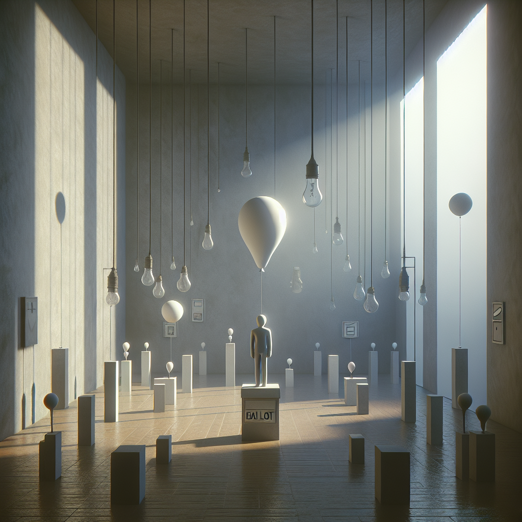 Vacuous describes the emptiness of thought or conversation, symbolizing lack of depth and meaning in modern communication.