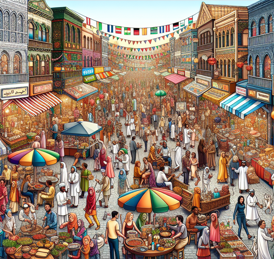 Cultural enclave highlighting unique traditions and identity within a city, showcasing the essence of community diversity.