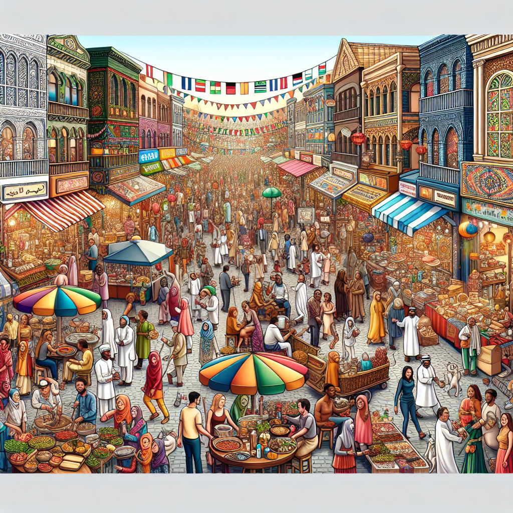 Cultural enclave highlighting unique traditions and identity within a city, showcasing the essence of community diversity.