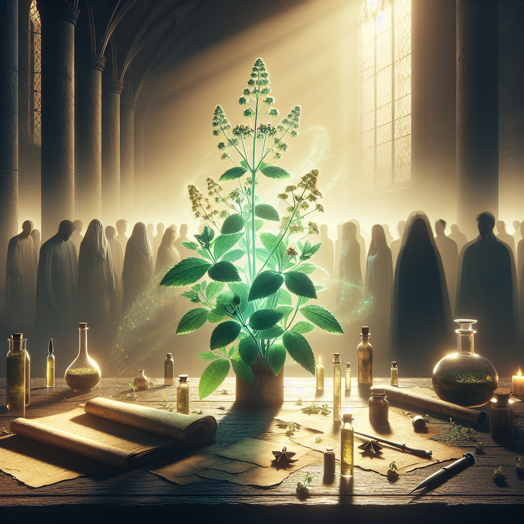Panacea represented by a healing herb, symbolizing the quest for universal solutions to life's complex challenges.